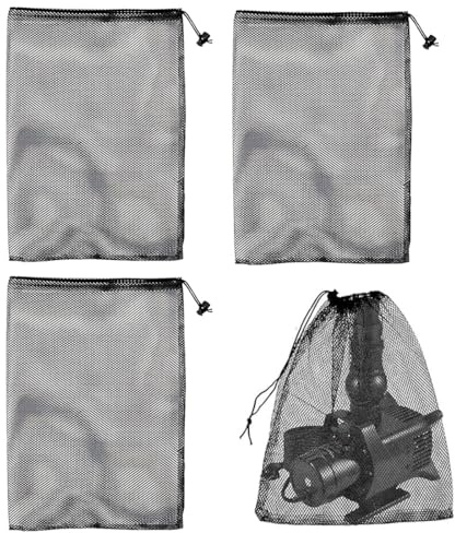 de Filtro de Bomba de Estanque, Bolsa de Barrera de Bomba Negra, 3 Piezas Bolsa de Malla De Filtro de Bomba, Bolsas de Protección para Bomba, Bolsa de Bomba, Bolsa de Malla de Bomba, 30×40cm