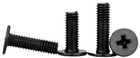 RKODRSMG 10-100 Uds. CM M1.4 M2 M2.5 M3 Acero con Cruz Negra Ultrafino superbajo Tornillo de Cabeza de oblea Plana for Ordenador portátil(2.5mm,M2.5 50pcs)