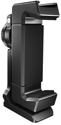 REFLEX CAMERA Metal Mobile Phone Tripod Mount, 360° Rotatable with Cold Shoe Mount, Universal Smartphone Attachment Clamp, 1/4 & 3/8 Mounting Screw Holes, Arca Swiss compatible Base Plate for iPhone