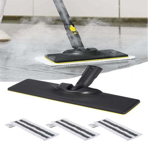 Floor Tool Head, Floor Nozzle Set for Kärcher SC2 SC3 SC4 SC5, Replacement Floor Nozzle + 3 Pcs Microfiber Cloth Pads for Kärcher Steam Cleaner for All Types of Surfaces