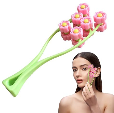 Blumenmassage Roller, Gesichtsmassaget -Werkzeug Y-förmiges | Manuelles Entspannungsgerät, tragbare 3D -Blütenwalze für Halskörperhautpflege