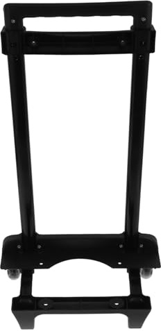 VILLFUL Carrito Plegable con Ruedas para Compras Gran Capacidad, Mango Ergonómico y Diseño Ligero de Plástico Negro para Comestibles y Mudanzas