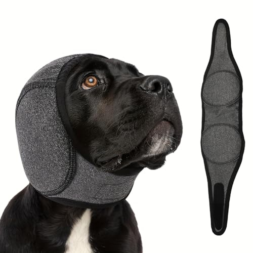 Maslasee Dog Ear Defenders, Dog Snood Ear Protector, Adjustable & Ear Defenders for Dogs During Thunder Fireworks, Bathing, Grooming & Swimming.