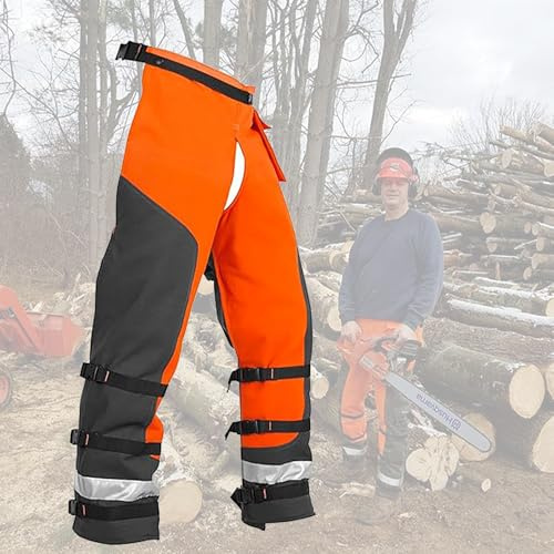 Pounjsd Pantaloni protettivi a 9 strati per motosega, Pantaloni per a catena Lavoratori, Gambali per motosega Pantaloni per a catena Lavoratori Lavoratori di registrazione Uomini Donne,M