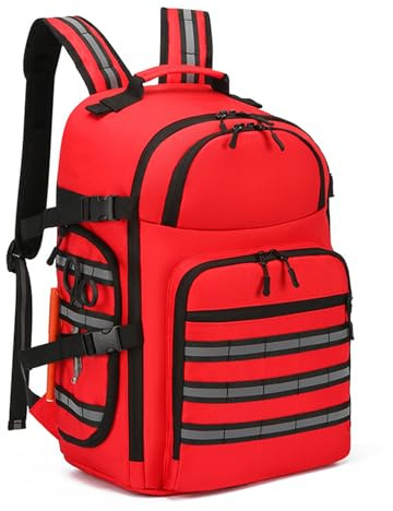 TYNJKJDM Zaino Pronto Soccorso Vuota,ZAINO Medico,Traumi con Riflettente,Zaino Infermiere Domiciliare,zaino Emergenza Per Attività All'aperto,Viaggi,Campeggio,Casa,Auto,Luogo Di Lavoro e Esterni