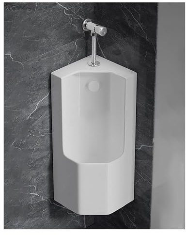orinatoio angolare a parete Orinatoio angolare con scarico universale, orinatoio da uomo in ceramica con montaggio a parete, compatibile con scarico a pavimento e a parete