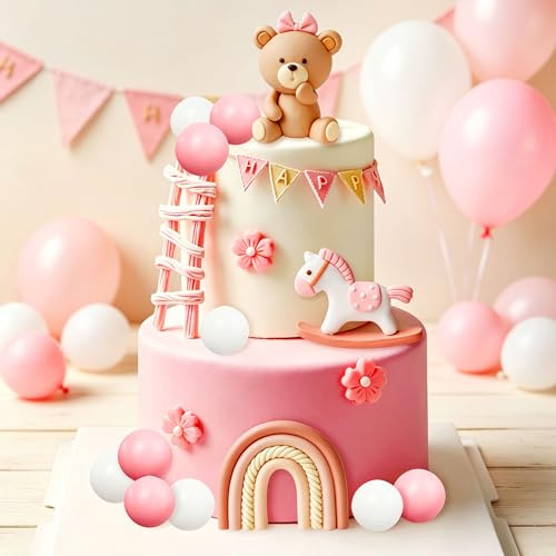 LaVenty décoration pour gâteau bébé ourson douche bébé fête anniversaire | décoration pour gâteau bébé ourson douche bébé fête anniversaire sommet gâteau