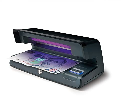 Safescan Detector de dinero falsificado UV 50 que verifica billetes, tarjetas de crédito e identificaciones, comprobador de dinero UV para nuevas notas, comprobador de billetes falsos con luz UV