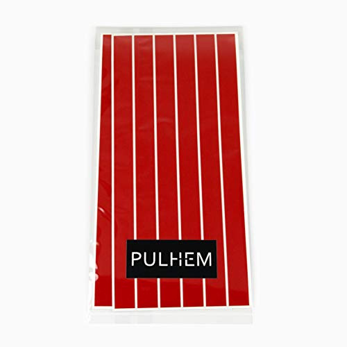 PULHEM reflektierende Reflex-Aufkleber 12 Stk. 15 cm x 10 mm Aufkleber aus Reflexfolie rot