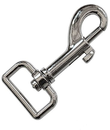 Bolzen-Karabiner mit Drehgelenk 5 Stück Karabinerhaken silberfarben für Schlüsselanhänger, Hundeleinen Größenwahl