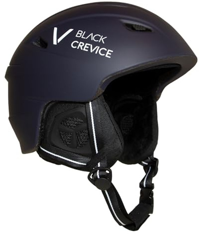 Black Crevice unisex – vuxna skidhjälm rand, matt marinblåvit, L (59–60 cm)