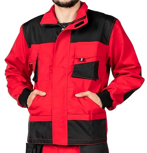 Mazalat Giubbotto da Lavoro Uomo, Giacca da Lavoro, Doppia Tasca per Attrezzi da Lavoro, Taglie Grandi Fino S-3XL, Giubbino da Lavoro Uomo. Abbigliamento da Lavoro Qualita, Work Jacket