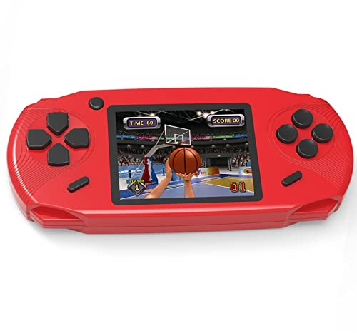 ZHISHAN 16 Bit Handheld Spielkonsole Tragbare Spiele Konsolen inkl.100 Klassische Vintage Video Spielen 3.0 LCD HD Bildschirm Arcade Erholung System Geburtstagsgeschenk für Kinder (Rot)