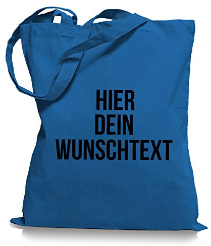 Ma2ca Stoffbeutel Jutebeutel mit Wunschtext/Selber gestalten mit dem Amazon T-Shirt Designer/Beutel Druck/Designertool Tragetasche/Bag/Jutebeutel WM1