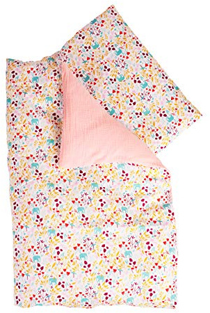 YappyKids Babybettwäsche Set - Bettbezug und Kissenbezug - aus 100% Baumwolle (Blush)