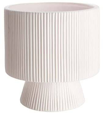 BUTLERS Blumentopf Ø 14cm Dolomit -Rome - Pflanzentopf für innen und außen | Übertopf zur Dekoration von Balkon, Küche, Fensterbank, Pflanzregal, Wohnzimmer