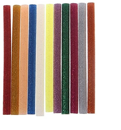HNGM Klebesticks 11 stücke 7x100mm heiße schmelzkleber Stick Mix Farbe glitterviskosität DIY. Handwerkzeugreparaturwerkzeuge (Diameter : 7mm, Length : Other)