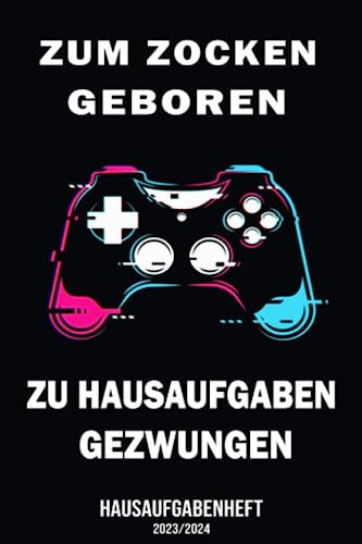 Hausaufgabenheft 2023/2024: Schülerkalender , Schulplaner schüler Teenager Jungen , Gamer Hausaufgabenplaner, für ein Jahr mit Stundenplänen DIN A5