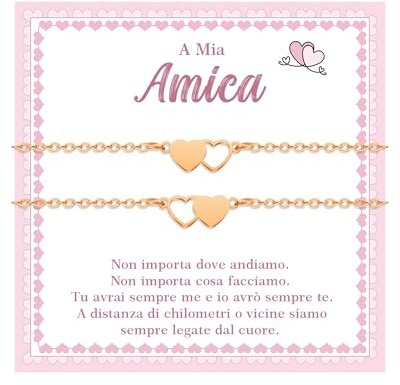 Cheerslife 2Pcs Regalo Amica Speciale Originale Braccialetti Amicizia | Bracciale Amica Bracciale Amicizia Donna Regalo Donna Compleanno Laurea Natale