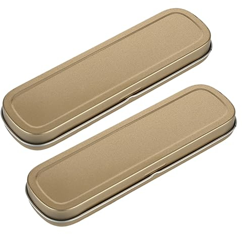 Ciieeo 2piezas Estuches para Lápices De Estudiantes Caja Metálica para Guardar Lápices Estuche Escolar Compartimentos para Escuela o Hogar