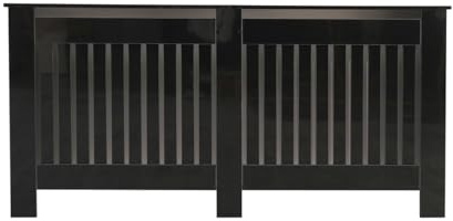 FurnitureHMD High Gloss Radiator Cover Vertical Slat Wooden Cabinet Heating Cover Wall Cabinet for Bedroom,Living Room,Hallway (extra large)