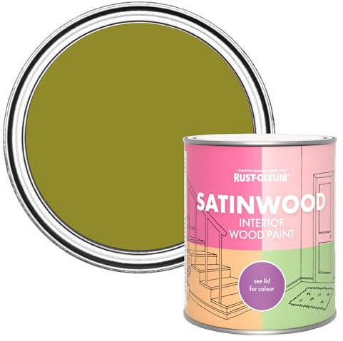 Rust-Oleum Green Satinwood Interior Wood Paint - Pickled Olive 750ml