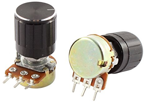 2 Stück 10K Variable Widerstände OHM Linear Taper Drehpotentiometer B10K Potentiometer mit Knöpfen Replacement resistor