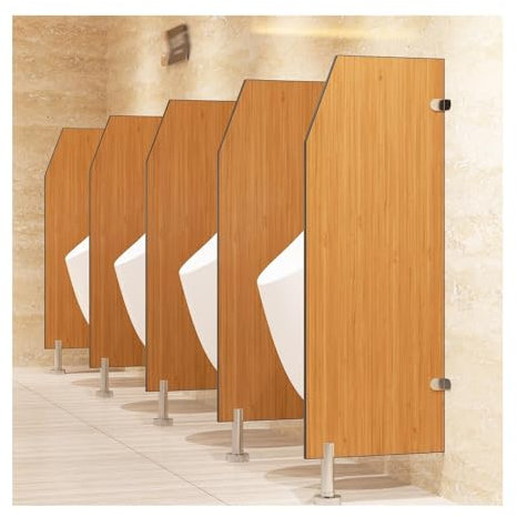 Urinal-Trennwand aus Holz für Herrentoilette in Schulen und Einkaufszentren, bodenstehender WC-Trennwand für öffentliche Orte, braun, Größe 40 x 120 cm