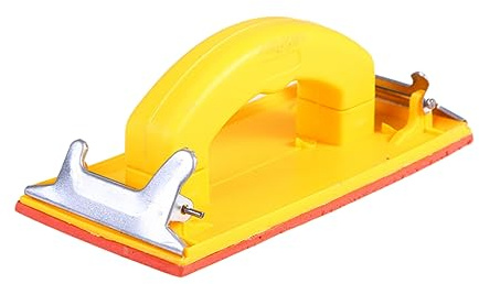 WOONEKY Handgriff Schleifpapierhalter Kunststoff Robust Metallklammern Ergonomisch Rutschfest für Wand Holz Metall Schleifen Polieren Zufällige Farbe