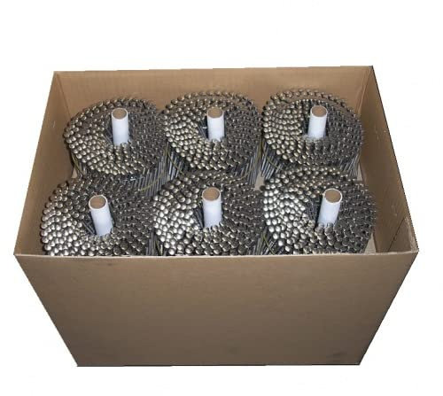 Coilnägel 16° 2,8x60mm Ring rostfrei Edelstahl – 6.000 Stück – Drahtgebunden – Passend für Coilnagler von Bostitch, Makita, Haubold, Paslode, Senco, Prebena, BeA, Max – Profi Qualität