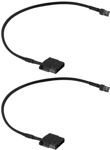 Create idea 2 STÜCKE 3-Pin Fan Header Zu 12V 4-Pin Molex Power Adapter Kabel Computer Kühler Lüfter Power Kabel