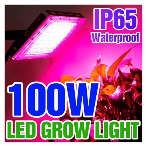 JOJIDE Lampe Horticole, Lampe hydroponique LED for culture de plantes, 50/100W, éclairage à spectre complet for serre, graines et fleurs(100W)