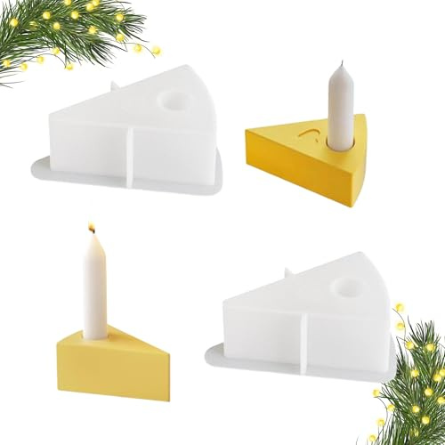 2 Stück Silikonform Kerzenhalter Dreieck Silikonformen Gießformen Diy Gießform Kerzenhalter Kreativ Silikon Kerzenständer Für Diy Seife, Wachs, Kerzen, Weihnachten Dekoration