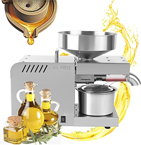 Pressa per Olio Automatica a Caldo e a Freddo da 610 W, Funzionamento Continuo 24 Ore su 24, resa dell'olio: >50% - per Semi di Cocco, Girasole e Sesamo, 11 kg