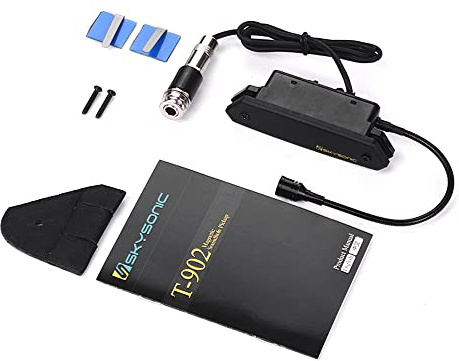 TARSHYRY T902 Microfono Magnetico Attivo Pickup Acustic Guitar Guitar Guita Rich Warm Ton per Chitarre Folk Classiche Nero (BLACK)