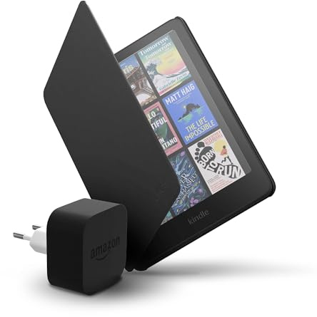 Amazon Kindle Colorsoft 16 GB + Custodia in fibra vegetale nera + Caricatore da 9 W