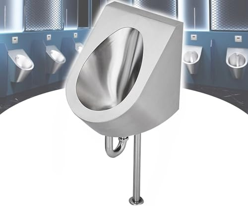 CCKUYT Urinarios de Acero Inoxidable 304, urinarios de Pared para baño Masculino, Inodoro Familiar con válvula de Descarga, Inteligentes.