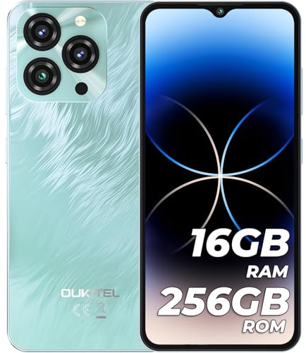 OUKITEL C3 256GB Smartphone ohne vertrag-16GB+256GB/1TB 13MP + 5MP Mobile Phone Without Contract 6.52 Inch 60Hz Display 5000 mAh Mobile Phone Cheap GPS Android 14, Dual SIM 4G Cooles Blau