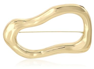 Broche Géométrique Irrégulière Minimaliste– Épingle à Foulard Unisexe Pour Manteau, Robe Ou Chapeau – Cadeau Élégant Pour Femme Ou Homme Anniversaire, Noël, Fête Des Mères