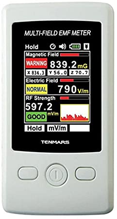Contatore Geiger, TM-190. Gauss 3 Axis Magnetic Electric RF. Rilevatore di radiazioni elettromagnetiche digitali for il campo EMF Misuratore