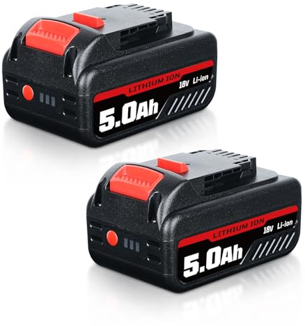 JKSOVIA 2-Pack 5000mAh 18V DCD200 Batteries Cordless Power Tools & Chargers