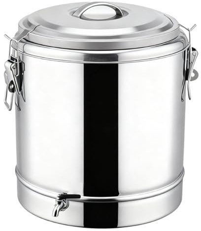 Genérico Olla para Gastronomía De Acero Inoxidable,Olla De Acero Inoxidable,304 Inoxidable,con Grifo,con Tapa,para Restaurantes, Cafeterías, Hoteles,12/22/30/35/40/50/60/70/80/100/110 L(100L)