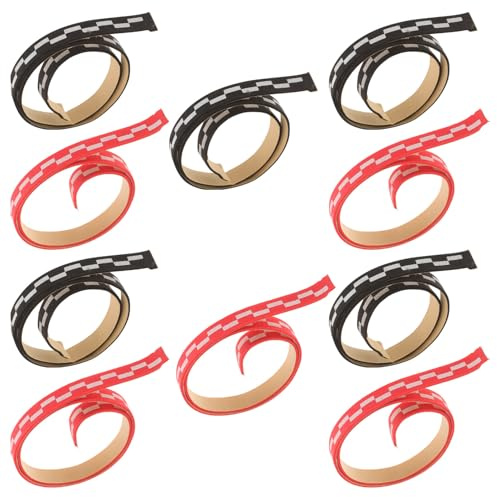 DECHOUS Protector de Raqueta de Tenis de Mesa Cinta Adhesiva de Esponja 10 Piezas 5 Rojas 5 Negras para Bordes Resistente a Impactos Accesorio Deportivo para Proteger Pala