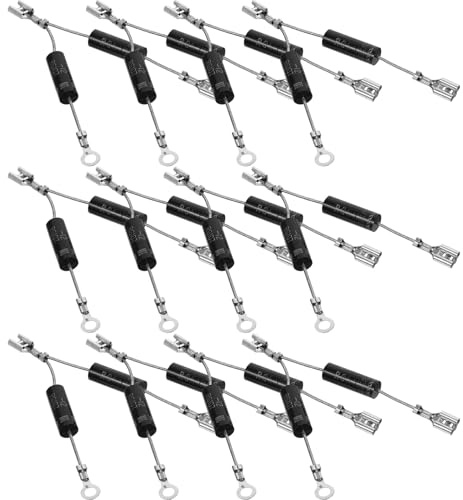 Diodo Negro Microondas Piezas Horno 10 para Voltaje Alto | Abs y Aleación de Aluminio, bajo Ruido y Antiinterferencias, Repuesto para Reparación de Equipos