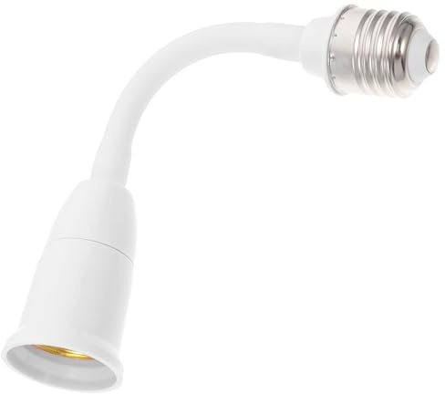 COHEALI Rallonge Douille Ampoule E27 Flexible 7.87 Pouces Adaptateur Pivotant 360° Pour Éclairage Intérieur Et Extérieur Avec Support Orientable