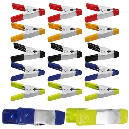 Cabilock Set di 50 Morsetti a Molla in Metallo Multicolore per Lavorazione del Legno Clip di Fissaggio Potenti per Carpenteria e Fai da Te Morsetti Piccoli Portatili per Uso Domestico e