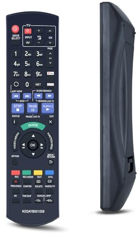 RYQIF N2QAYB001058 Remote Control for Panasonic Recorder DMR-HWT230EB | No Setup Required,Fully Functional,Sensitive,DMR-HWT130EB DMR-PWT635