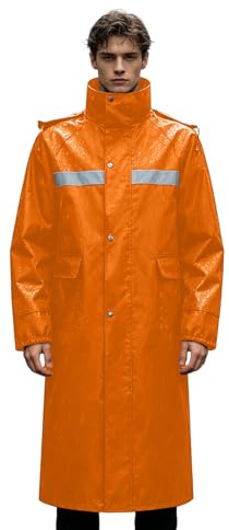 Generisch Poncho antipioggia per bicicletta, da uomo e donna, giacca a vento, traspirante, impermeabile, leggera, per trekking, campeggio e pesca, O rosso., XXL