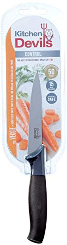 Kitchen Devils S8603000 Control Vegetable Knife, 10 cm, Multi-Colour , Black