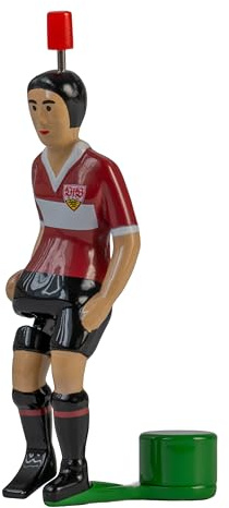 TIPP-KICK Top-Kicker VfB Stuttgart Édition Classique I Joueur Original pour Petits et Grands I Plaisir de Jeu avec la Figurine de Football I Accessoires I Maillot Rouge/Blanc